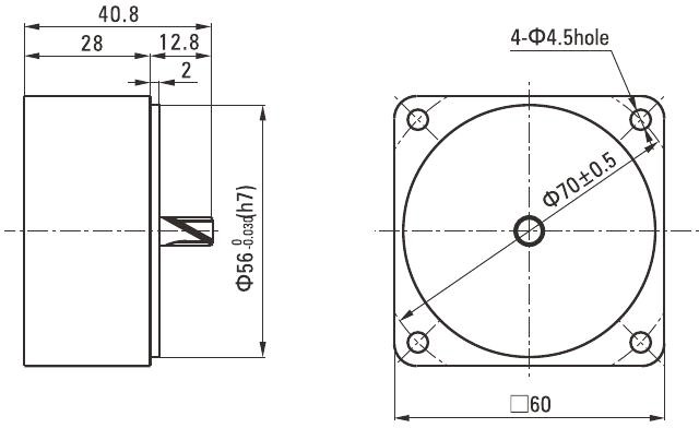 6W Reversible AC Motor/Gear Motor drawing