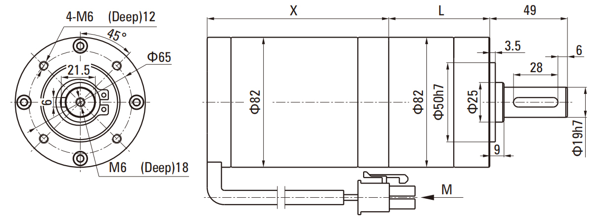 Outside Diameter 82mm DC Brushless Motor