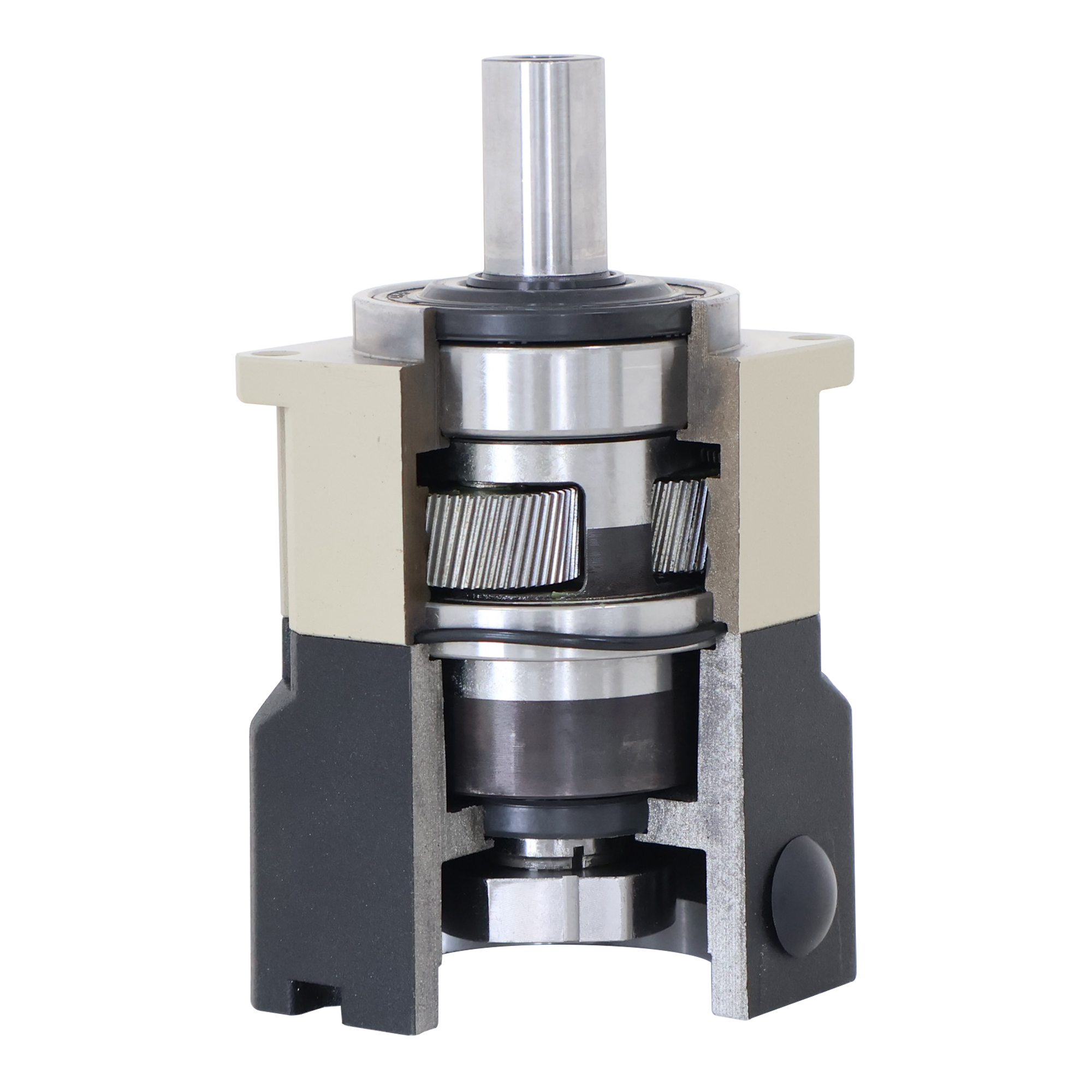 Precision gear reducer cutaway for high-ratio motion